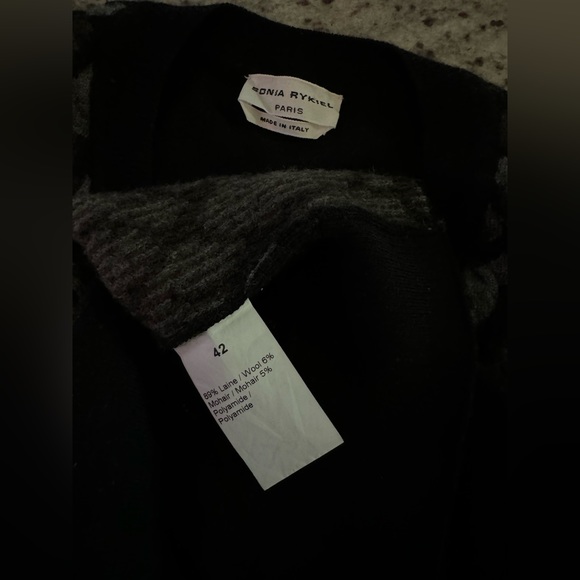 Sonia Rykiel Paris Leopard V neck Wool & Mohair sweater size 42 Luxury designer - Picture 5 of 7